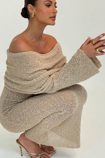 Robe Longue Tricot Légère - Confort et Élégance pour un Style Décontracté