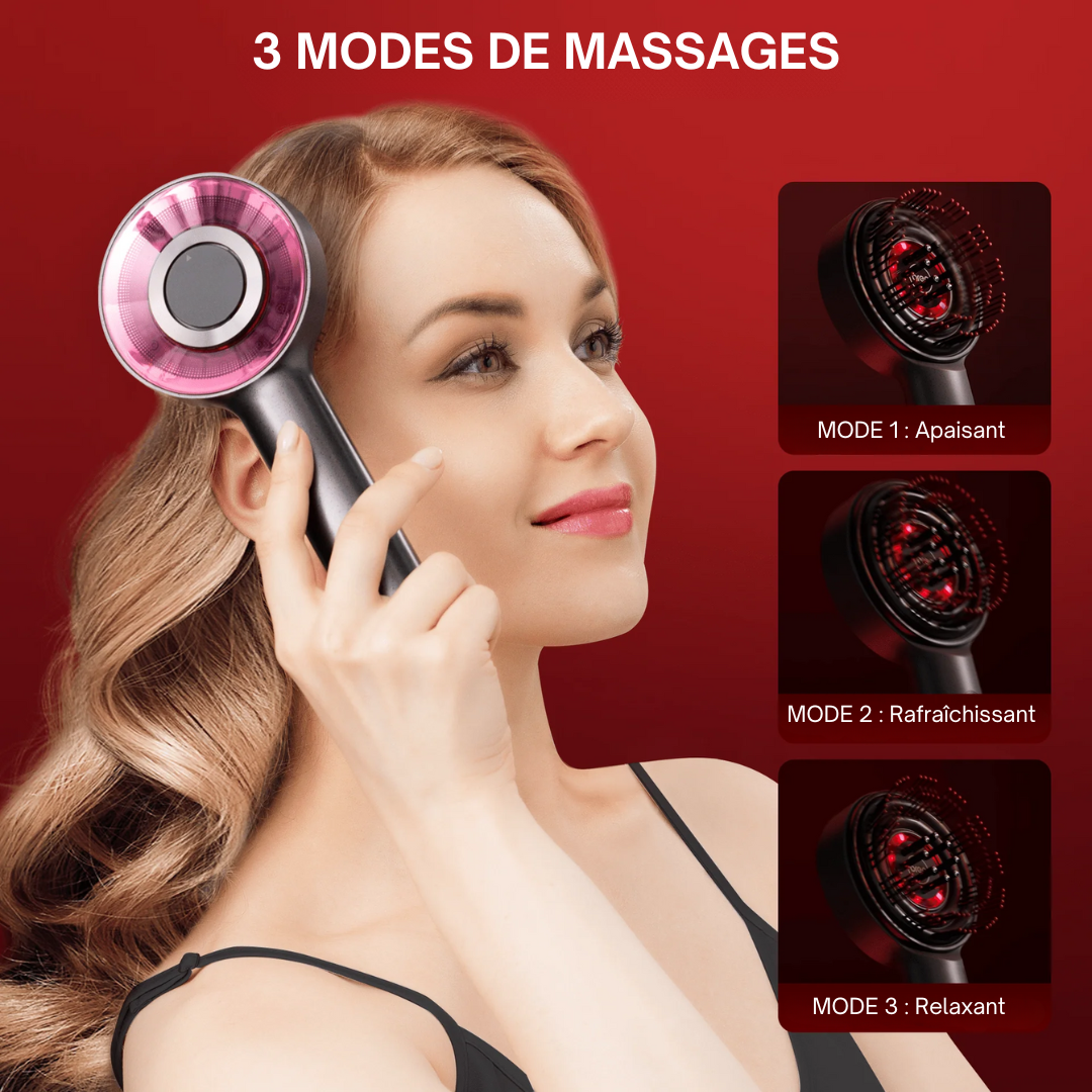 Brosse de Massage ScalpGlow – Soin Avancé du Cuir Chevelu