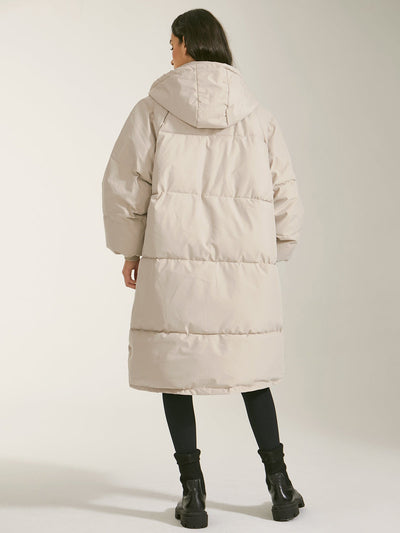 Manteau parka long à capuche