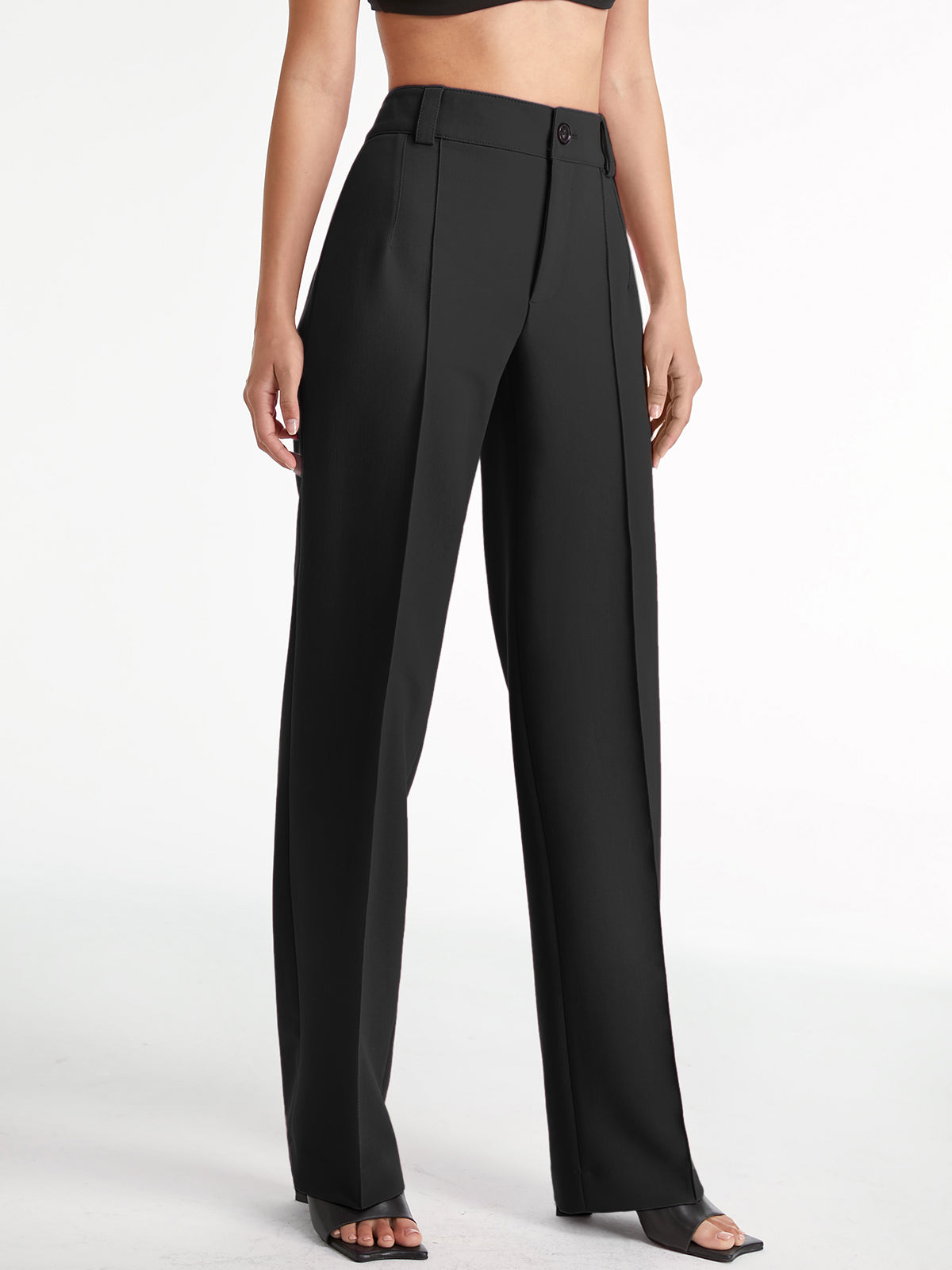 Pantalon droit taille haute Lila