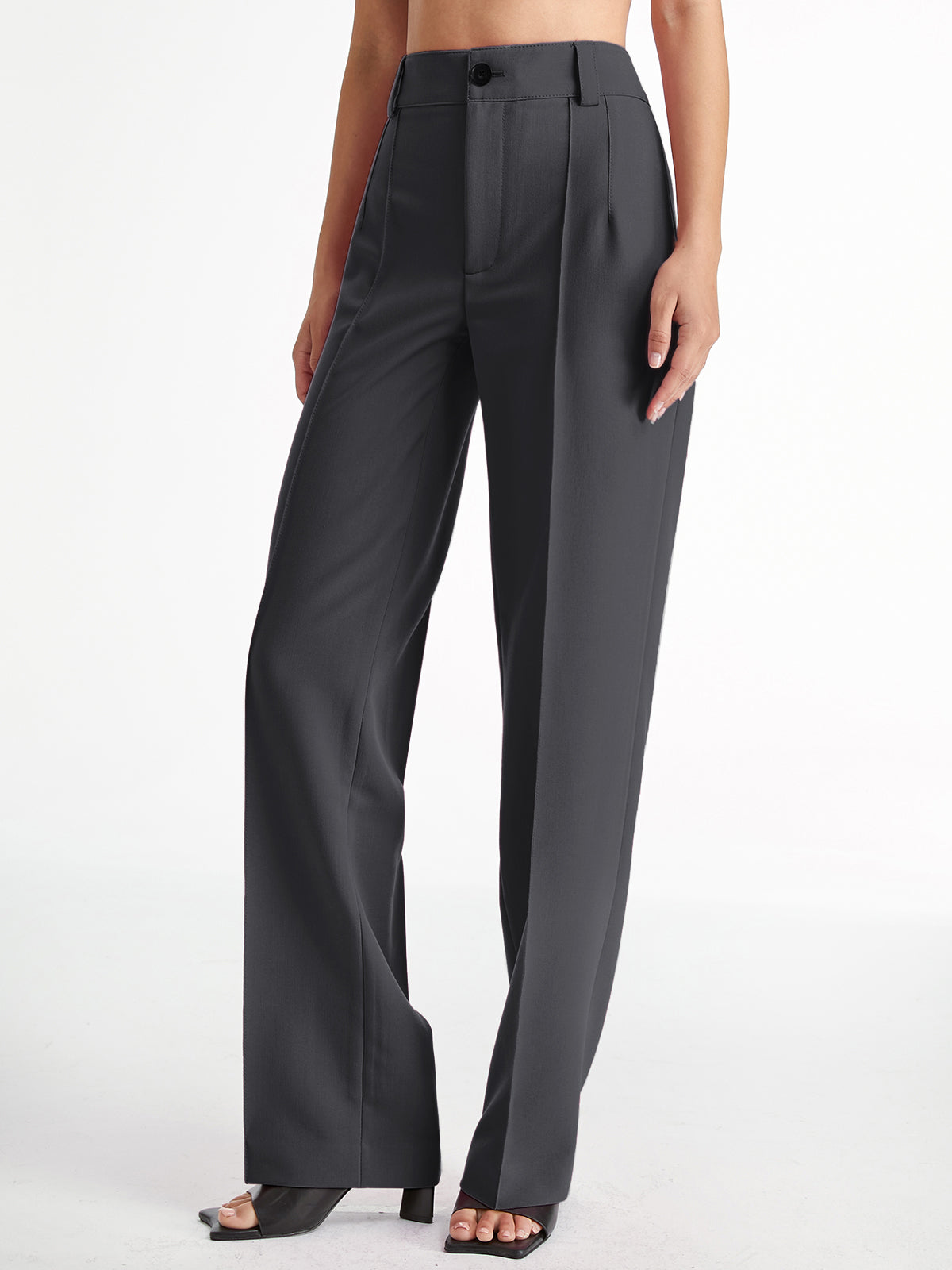 Pantalon droit taille haute Lila