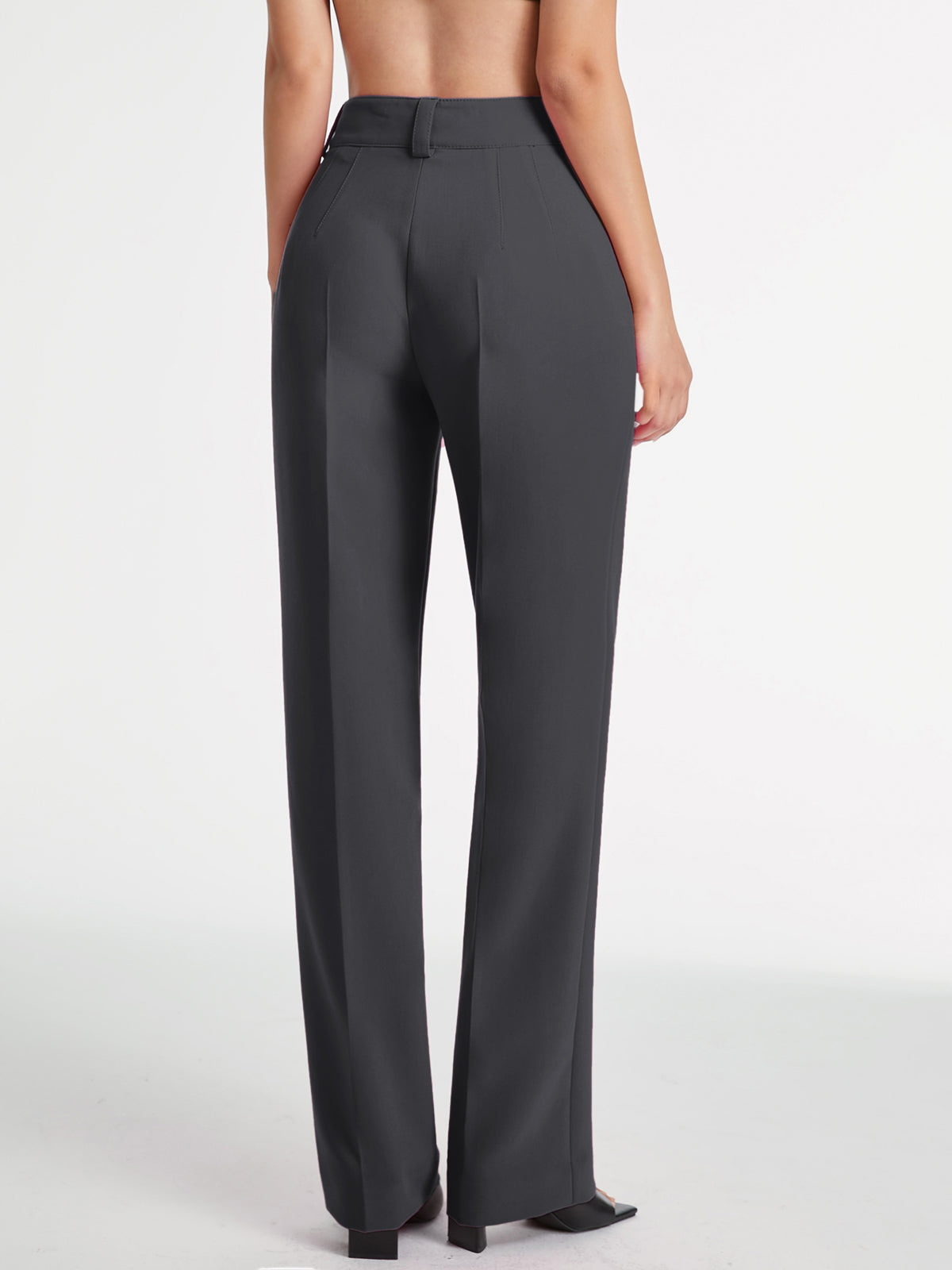 Pantalon droit taille haute Lila