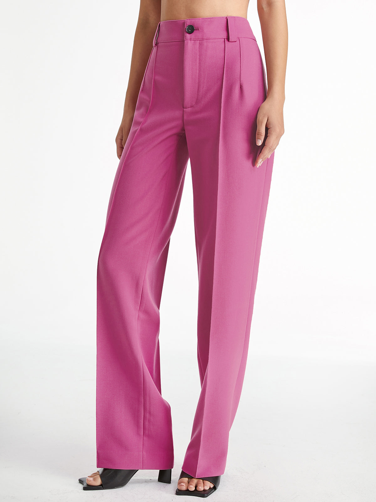 Pantalon droit taille haute Lila