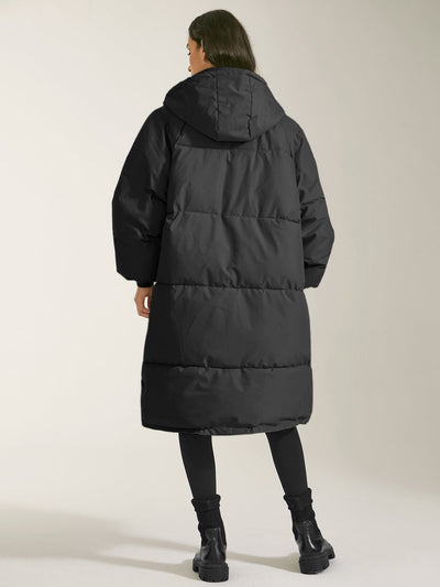 Manteau parka long à capuche