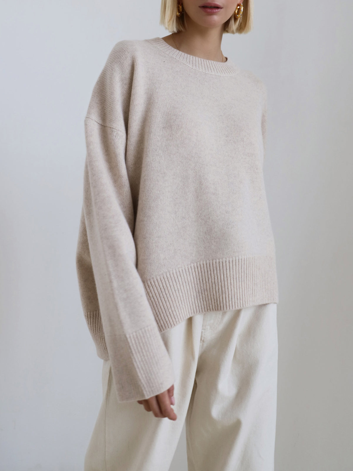 Pull oversize celeste