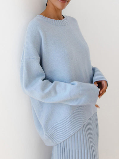 Pull oversize celeste