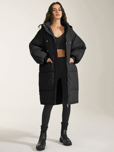 Manteau parka long à capuche