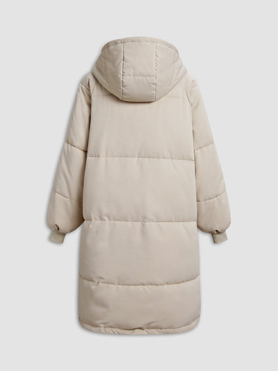 Manteau parka long à capuche