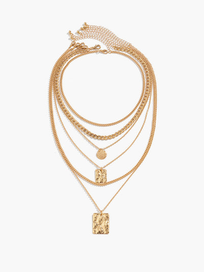 Collier multi-brins à couches d'or