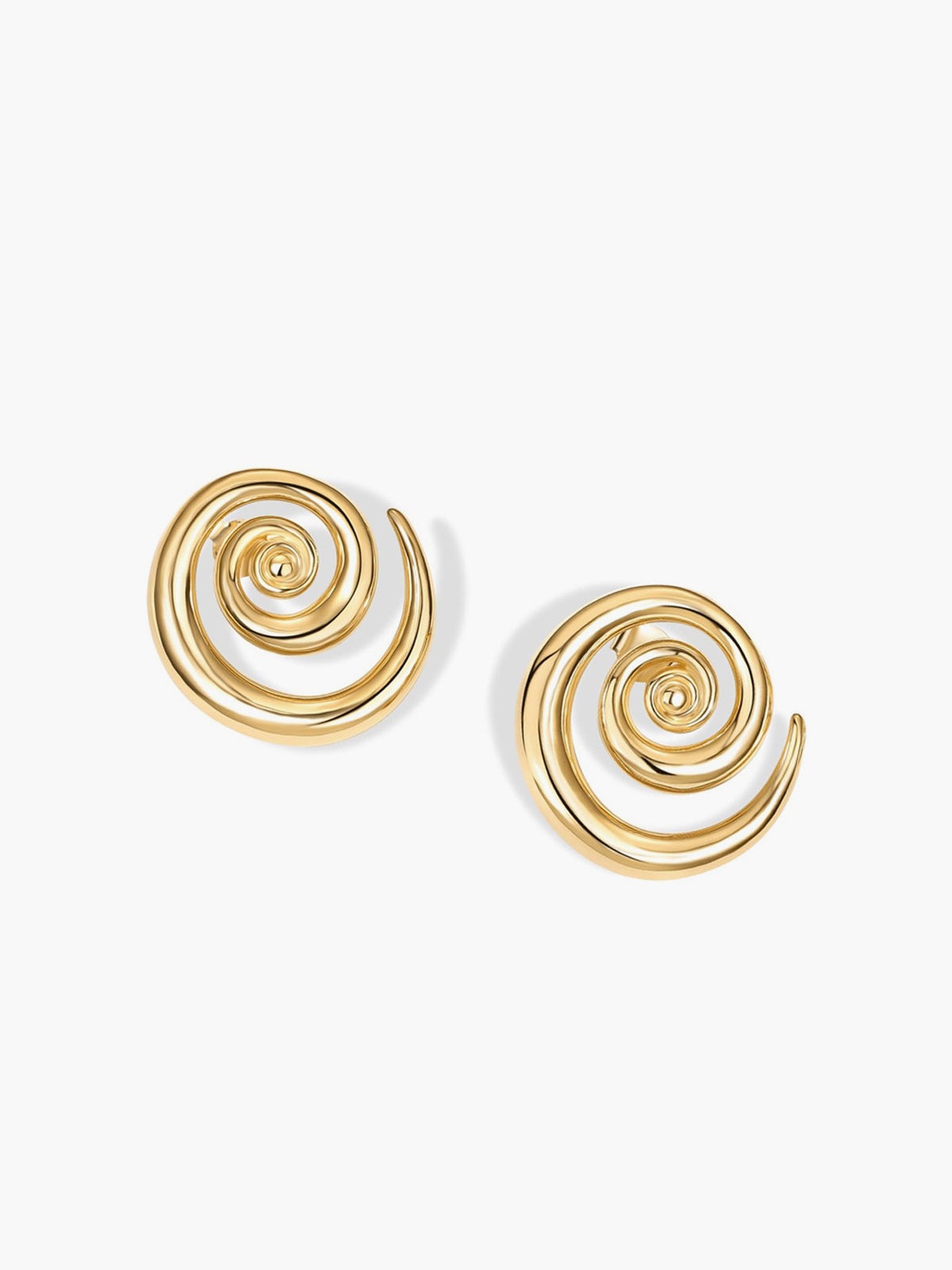 Boucles d'oreilles tourbillon d'or