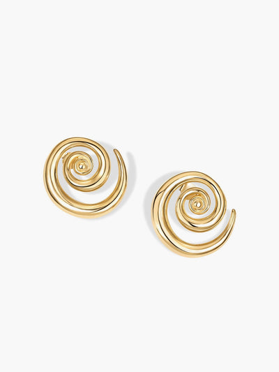 Boucles d'oreilles tourbillon d'or