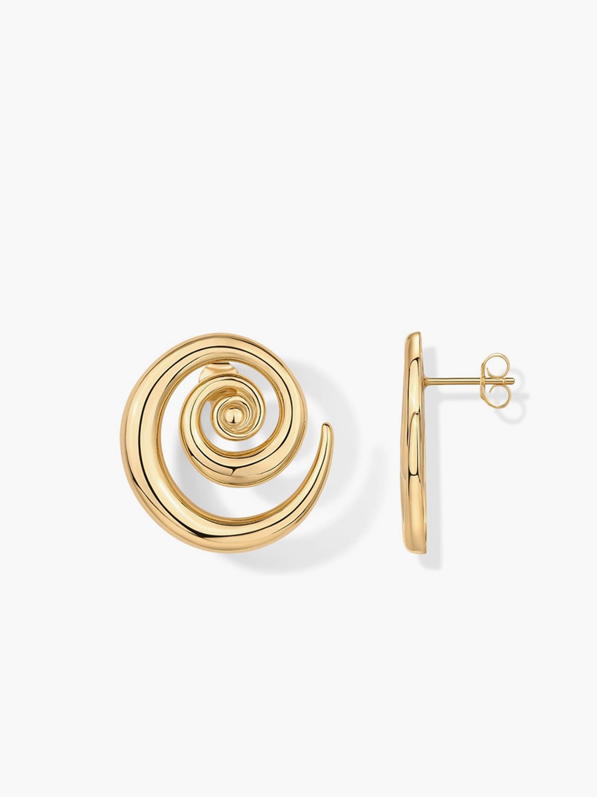 Boucles d'oreilles tourbillon d'or