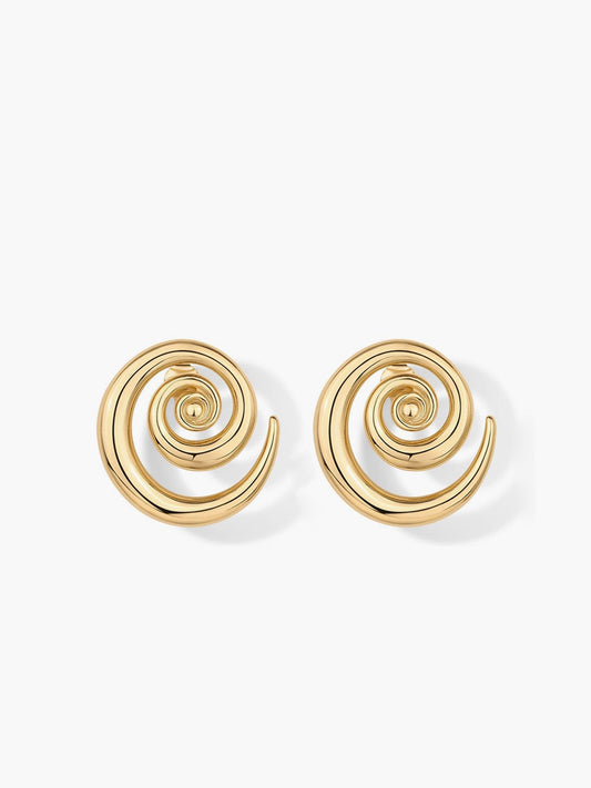 Boucles d'oreilles tourbillon d'or