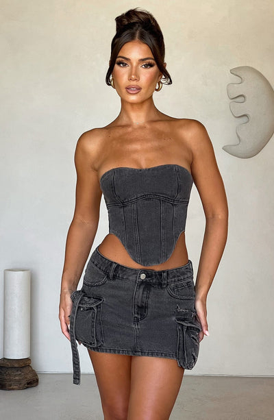 Corset en jean - Helva