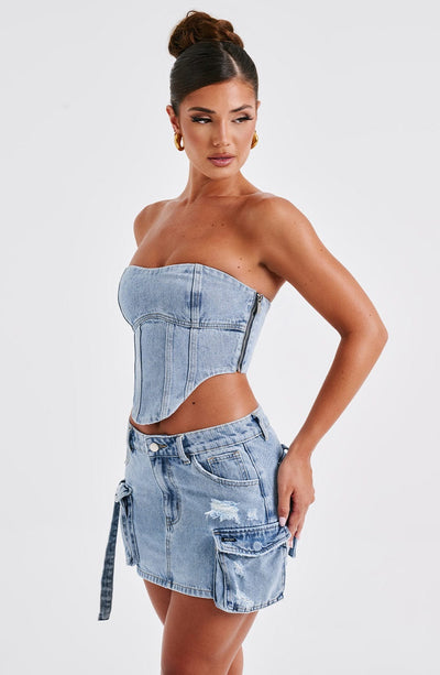 Corset en jean - Helva