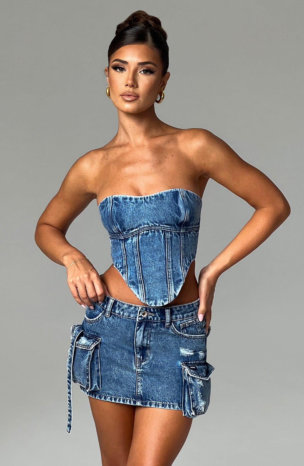 Corset en jean - Helva